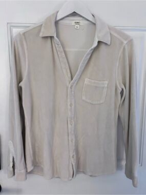 dylan Cream Button-Front Short Sleeve Tee